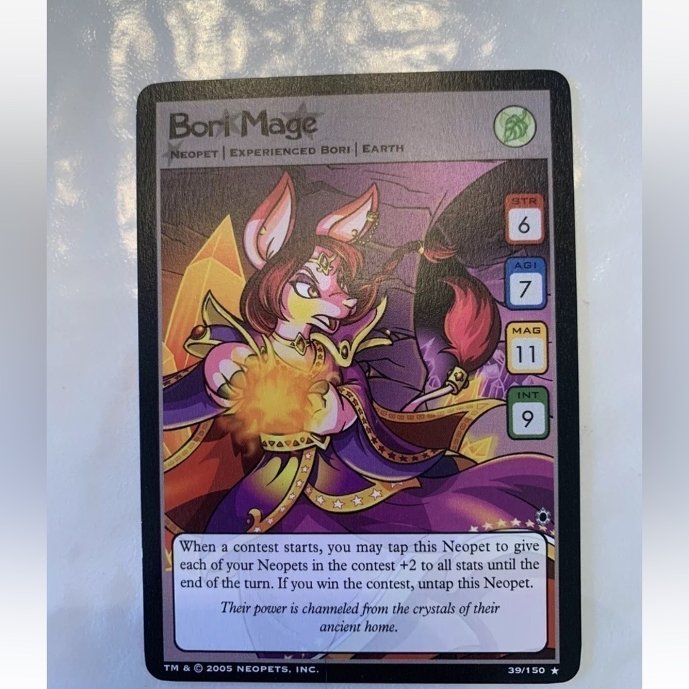 Bori Mage Neopets Darkest Faerie 39/150 2005 Rare